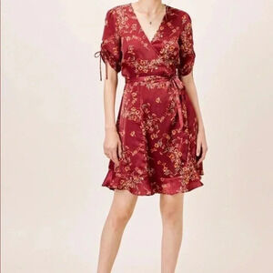 Botanica Mini Dress Burgundy
